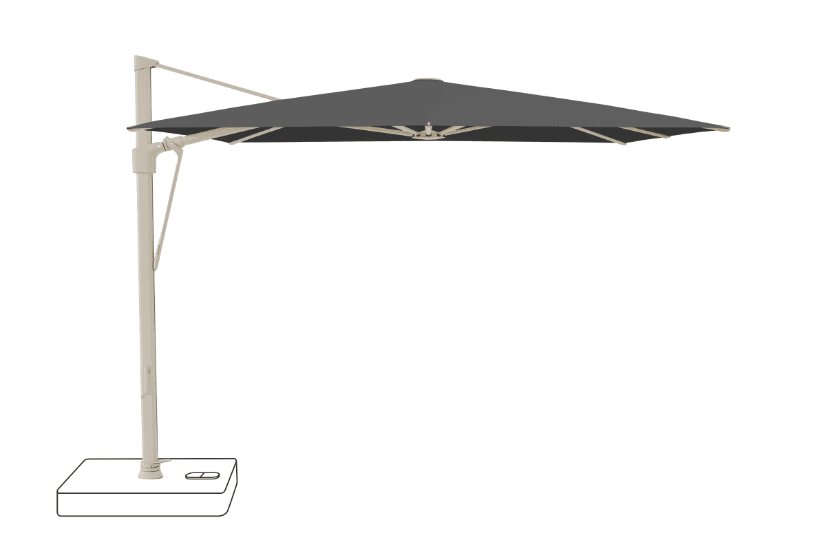 Glatz Parasol VITA Sfera carre Cat.5 669 Carbone Alu laque gris soie