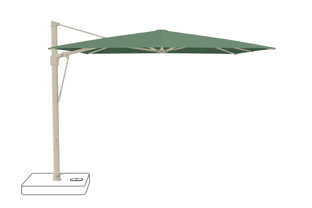 Glatz Parasol VITA Sfera carre Cat.5 677 Nile Alu laque gris soie