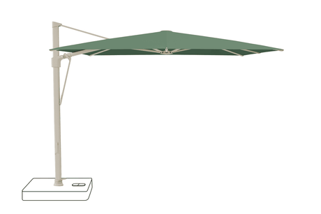 Glatz Parasol VITA Sfera carre Cat.5 677 Nile Alu laque gris soie
