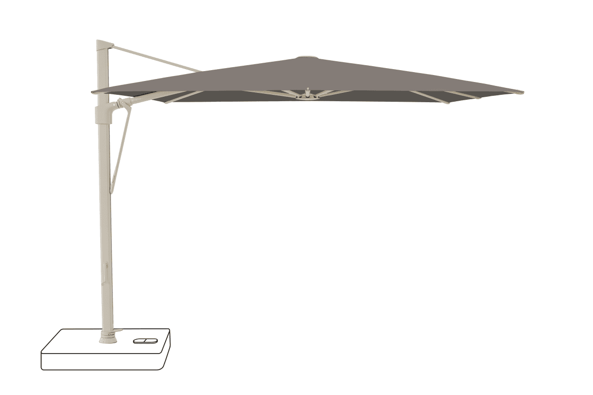 Glatz Parasol VITA Sfera carre Cat.5 806 Forge Alu laque gris soie