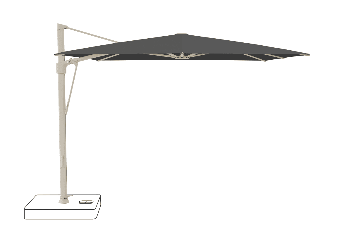 Glatz Parasol VITA Sfera carre Cat.5 809 Midnight Alu laque gris soie
