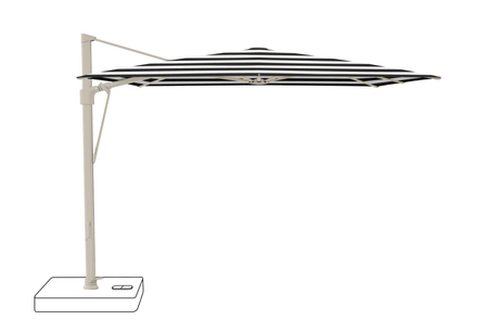 Glatz Parasol VITA Sfera carre Cat.5 810 Black Stripe Alu laque gris soie