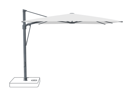 Glatz Parasol VITA Sfera carre Cat.5 500 Plaster Alu laque anthracite