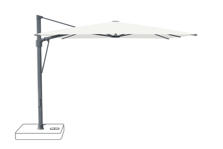 Glatz Parasol VITA Sfera carre Cat.5 510 White Alu laque anthracite