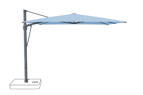 Glatz Parasol VITA Sfera carre Cat.5 515 Cloud Alu laque anthracite