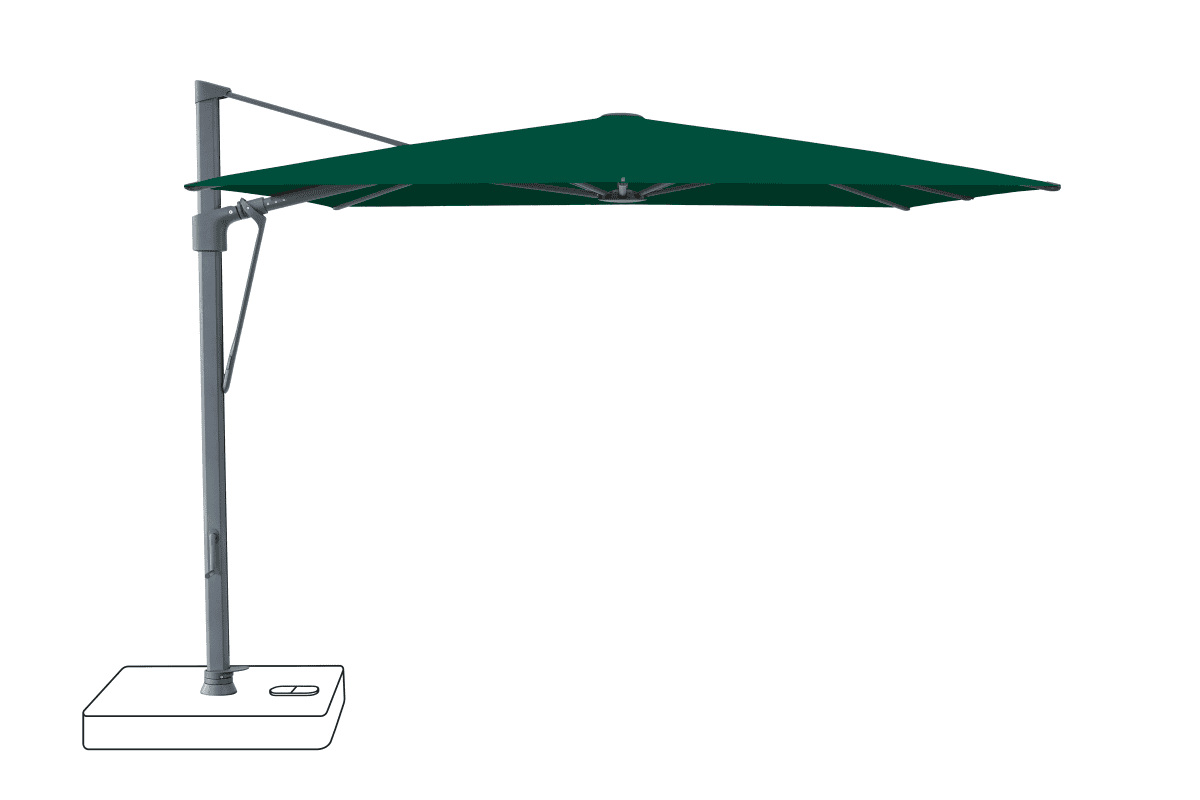 Glatz Parasol VITA Sfera carre Cat.5 521 Aloe Alu laque anthracite
