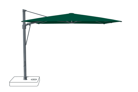 Glatz Parasol VITA Sfera carre Cat.5 521 Aloe Alu laque anthracite
