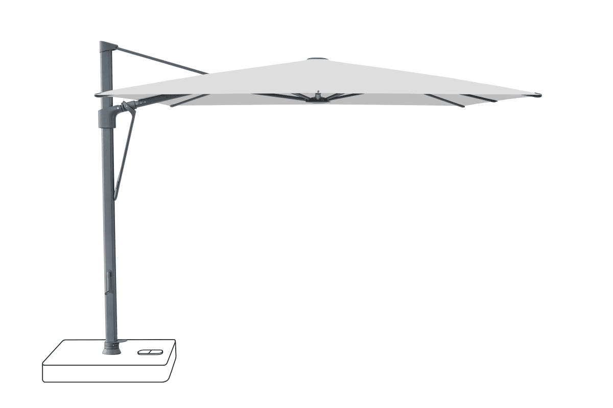 Glatz Parasol VITA Sfera carre Cat.5 550 Cement Alu laque anthracite