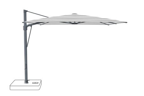 Glatz Parasol VITA Sfera carre Cat.5 555 Grey Stripe Alu laque anthracite