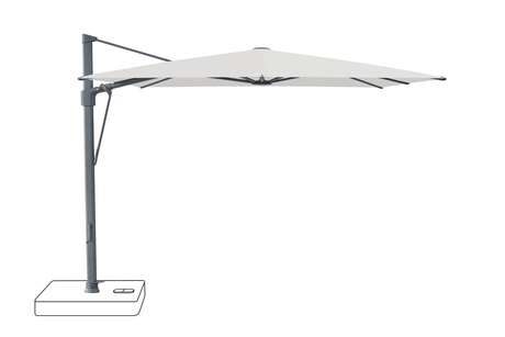 Glatz Parasol VITA Sfera carre Cat.5 556 Alabaster Alu laque anthracite