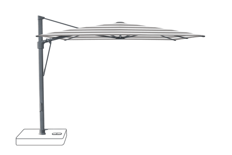 Glatz Parasol VITA Sfera carre Cat.5 570 Steel Stripe Alu laque anthracite