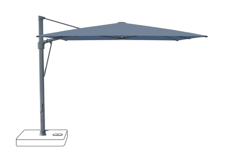 Glatz Parasol VITA Sfera carre Cat.5 601 Waterfall Alu laque anthracite