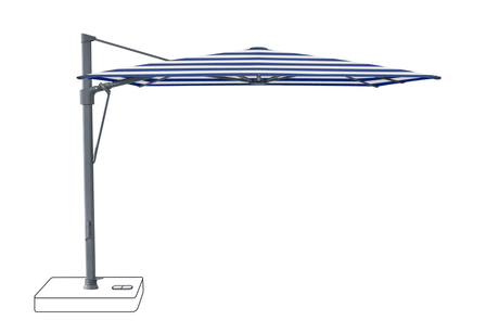 Glatz Parasol VITA Sfera carre Cat.5 602 Blue Stripe Alu laque anthracite