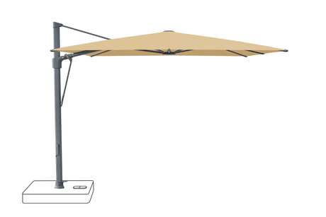 Glatz Parasol VITA Sfera carre Cat.5 604 Cereal Alu laque anthracite