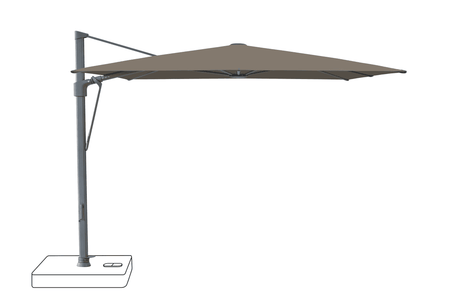 Glatz Parasol VITA Sfera carre Cat.5 611 Sandstone Alu laque anthracite