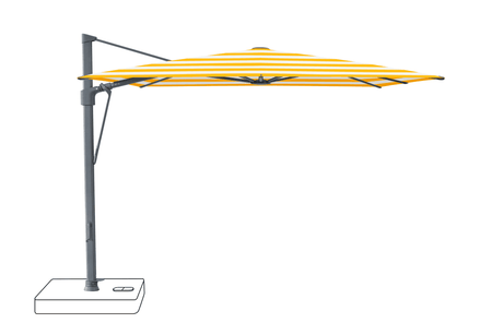 Glatz Parasol VITA Sfera carre Cat.5 624 Yellow Stripe Alu laque anthracite