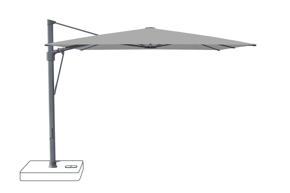 Glatz Parasol VITA Sfera carre Cat.5 652 Silver Alu laque anthracite