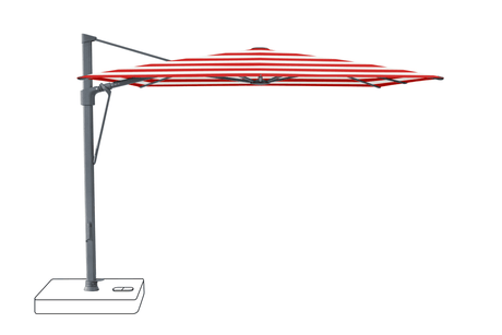 Glatz Parasol VITA Sfera carre Cat.5 800 Red Stripe Alu laque anthracite