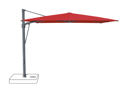 Glatz Parasol VITA Sfera carre Cat.5 801 Campari Alu laque anthracite