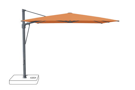 Glatz Parasol VITA Sfera carre Cat.5 802 Sienna Alu laque anthracite