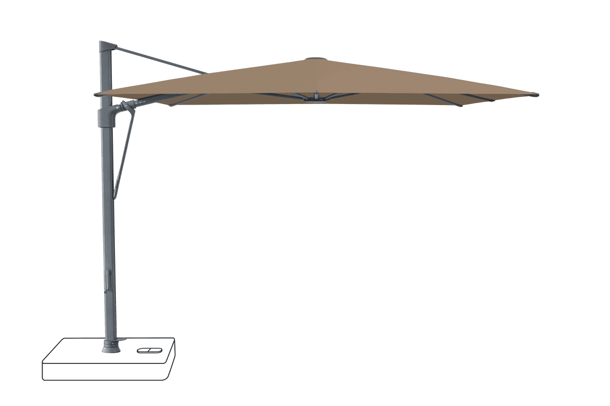 Glatz Parasol VITA Sfera carre Cat.5 805 Walnut Alu laque anthracite