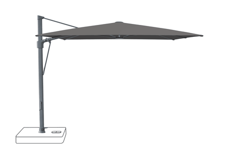 Glatz Parasol VITA Sfera carre Cat.5 807 Lava Alu laque anthracite
