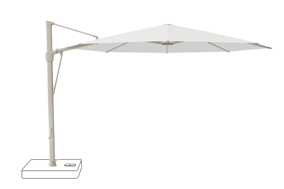 Glatz Parasol VITA Sfera rond Cat.5 500 Plaster Alu laque gris soie