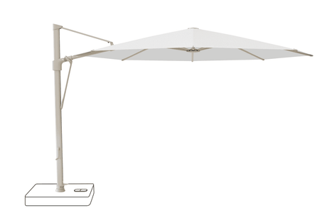 Glatz Parasol VITA Sfera rond Cat.5 500 Plaster Alu laque gris soie