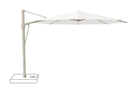 Glatz Parasol VITA Sfera rond Cat.5 510 White Alu laque gris soie