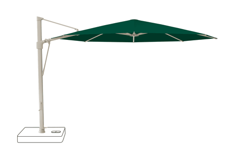 Glatz Parasol VITA Sfera rond Cat.5 521 Aloe Alu laque gris soie