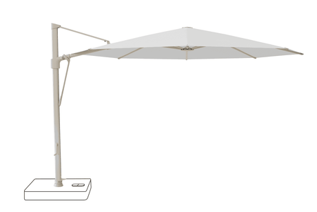 Glatz Parasol VITA Sfera rond Cat.5 550 Cement Alu laque gris soie