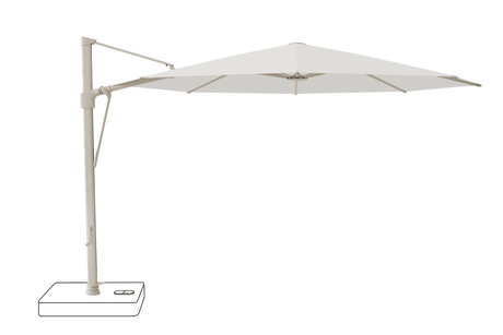 Glatz Parasol VITA Sfera rond Cat.5 556 Alabaster Alu laque gris soie
