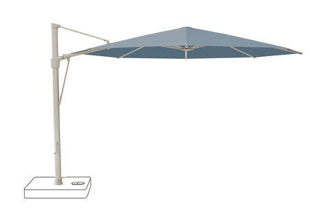 Glatz Parasol VITA Sfera rond Cat.5 603 Horizon Alu laque gris soie