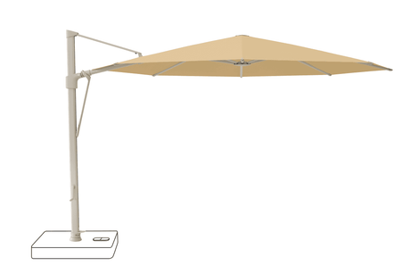 Glatz Parasol VITA Sfera rond Cat.5 604 Cereal Alu laque gris soie
