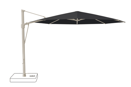 Glatz Parasol VITA Sfera rond Cat.5 615 Black Alu laque gris soie