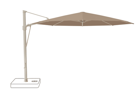 Glatz Parasol VITA Sfera rond Cat.5 650 Camel Alu laque gris soie