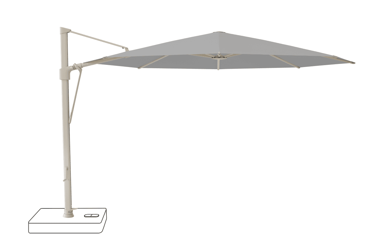 Glatz Parasol VITA Sfera rond Cat.5 652 Silver Alu laque gris soie