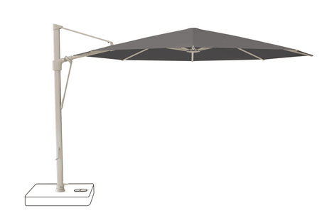 Glatz Parasol VITA Sfera rond Cat.5 807 Lava Alu laque gris soie