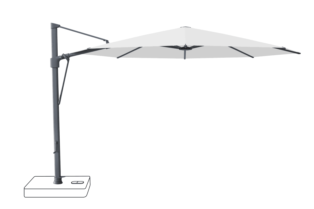 Glatz Parasol VITA Sfera rond Cat.5 500 Plaster Alu laque anthracite