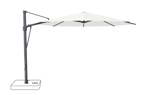 Glatz Parasol VITA Sfera rond Cat.5 510 White Alu laque anthracite