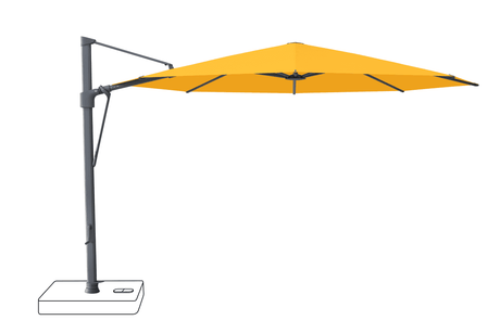 Glatz Parasol VITA Sfera rond Cat.5 514 Corn Alu laque anthracite