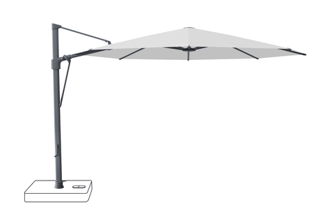 Glatz Parasol VITA Sfera rond Cat.5 550 Cement Alu laque anthracite