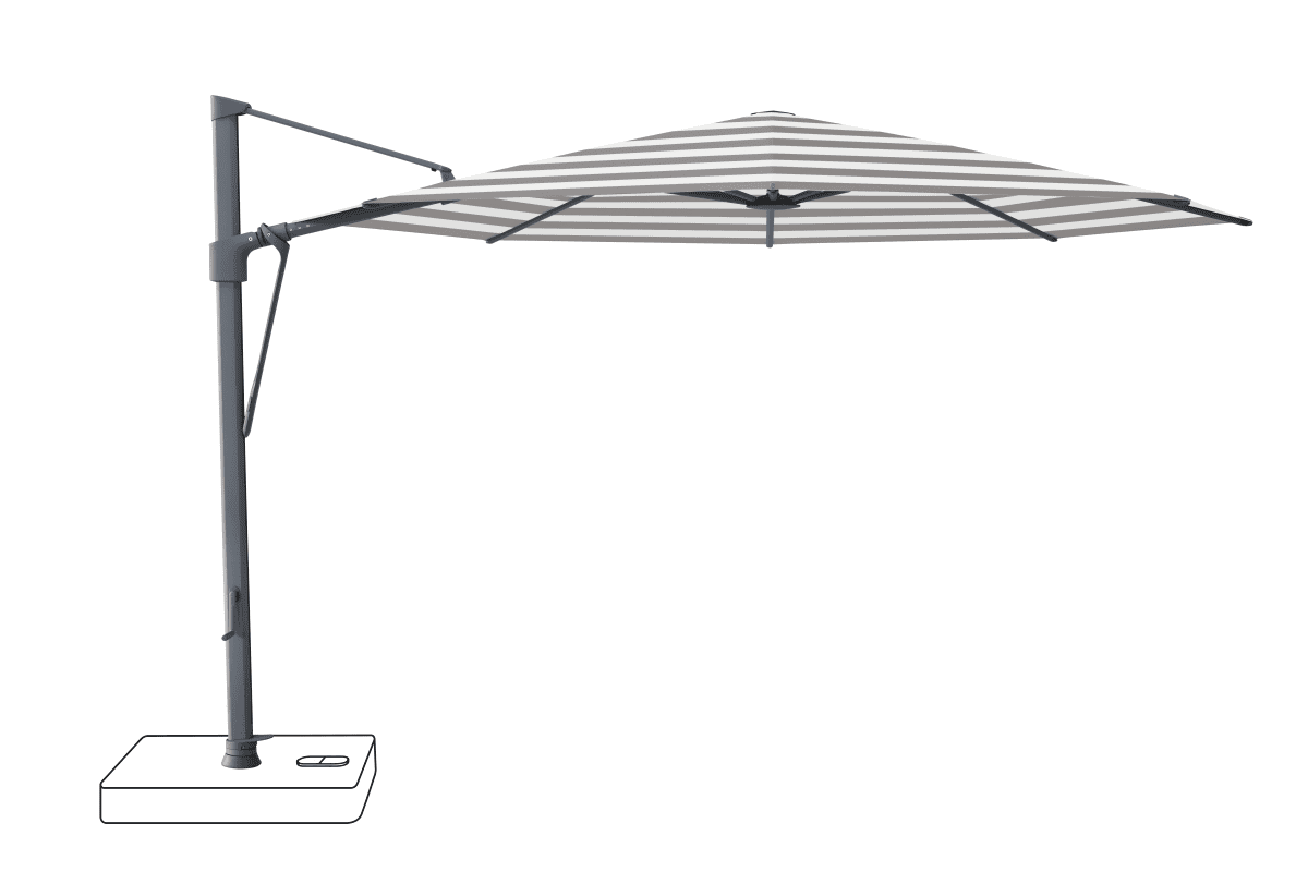 Glatz Parasol VITA Sfera rond Cat.5 570 Steel Stripe Alu laque anthracite