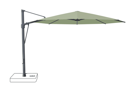 Glatz Parasol VITA Sfera rond Cat.5 579 Pistachio Alu laque anthracite