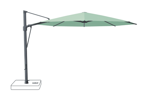 Glatz Parasol VITA Sfera rond Cat.5 581 Jade Alu laque anthracite