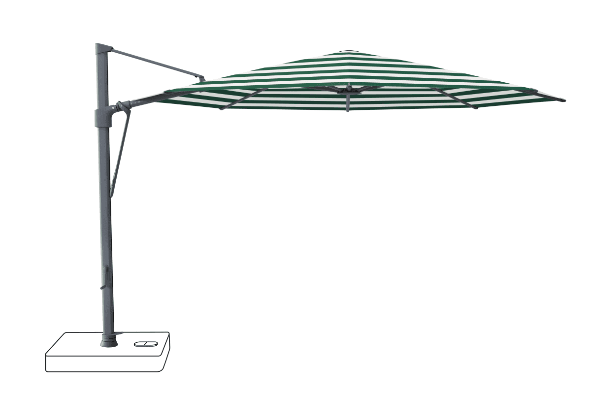 Glatz Parasol VITA Sfera rond Cat.5 589 Green Stripe Alu laque anthracite