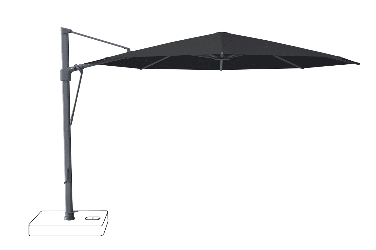 Glatz Parasol VITA Sfera rond Cat.5 615 Black Alu laque anthracite