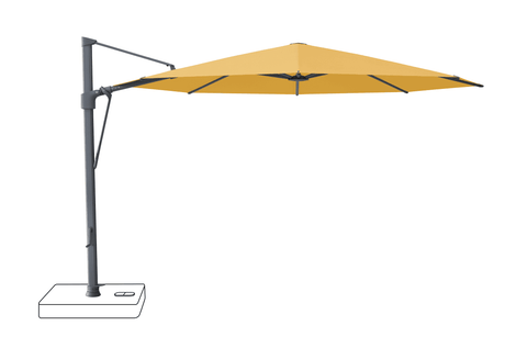 Glatz Parasol VITA Sfera rond Cat.5 617 Safran Alu laque anthracite