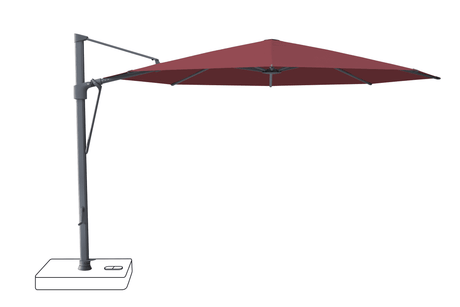 Glatz Parasol VITA Sfera rond Cat.5 644 Merlot Alu laque anthracite
