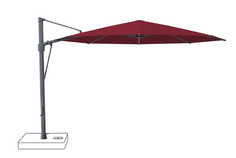 Glatz Parasol VITA Sfera rond Cat.5 645 Burgundy Alu laque anthracite